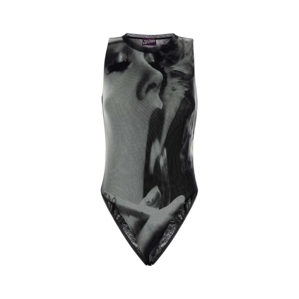 Jean Paul Gaultier Women Printed Tulle Bodysuit